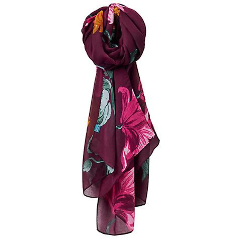 Joules Wensley Scarf - Plum Clematis